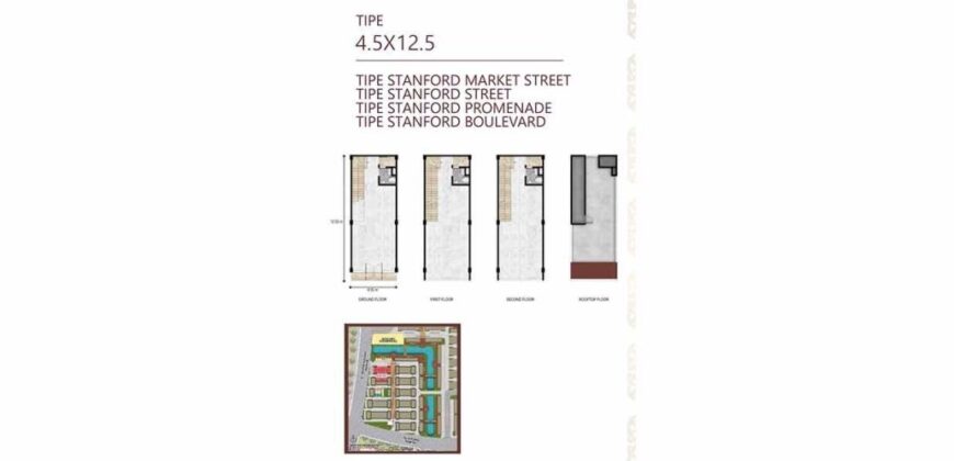 Rukan Stanford Edu City at PIK 2 – Dijual Rumah sekaligus kantor di PIK 2